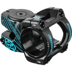 Reverse Components Black-One D-2 MTB Stem | 35mm - 31.8/35mm - Black/light-blue