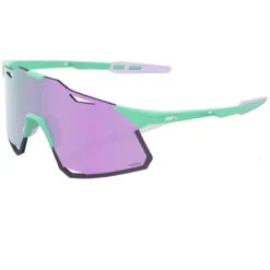 100% Hypercraft Glasses - HiPER Lens - Soft Tact Mint / Lavender Mirror + Clear