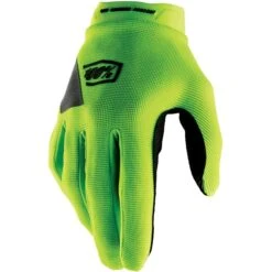 100% Ridecamp Women's Bike Gloves - Black/fluo Yellow