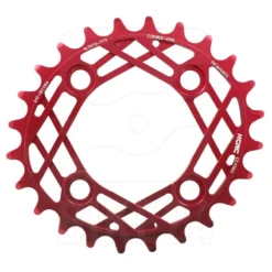 KCNC K6 Cobweb II Oval MTB Chainring 104/64mm - 4-arm - Red