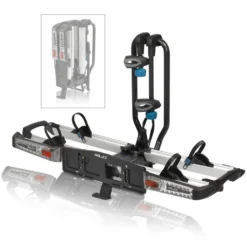 XLC Azura Xtra LED Bike Rack For 2 E-Bikes - Black/aluminium