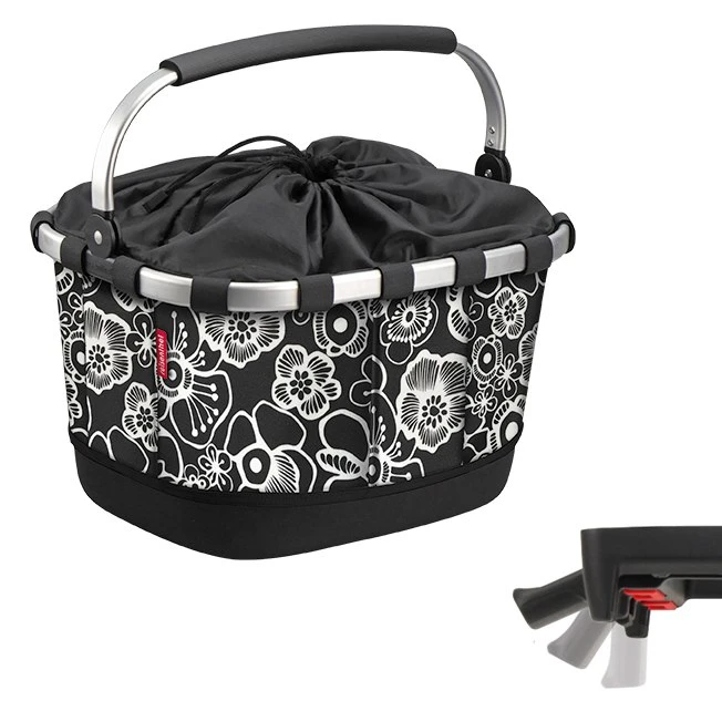 KLICKfix Carrybag GT UniKlip 0305U Bicycle Basket - Fleur Black 1 KLICKfix Carrybag GT UniKlip 0305U Bicycle Basket - Fleur Black