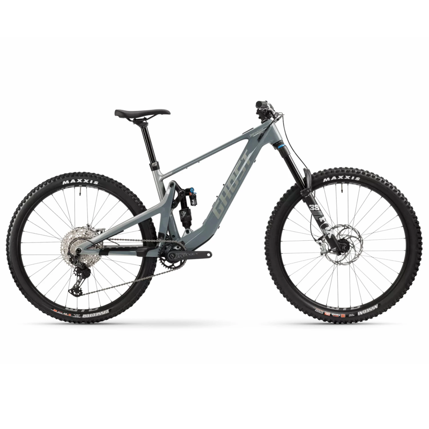 Ghost PATH RIOT Advanced - Carbon Electric Mountain Bike - 2023 - Grey / Light Grey Glossy 1 Ghost PATH RIOT Advanced - Carbon Electric Mountain Bike - 2023 - Grey / Light Grey Glossy