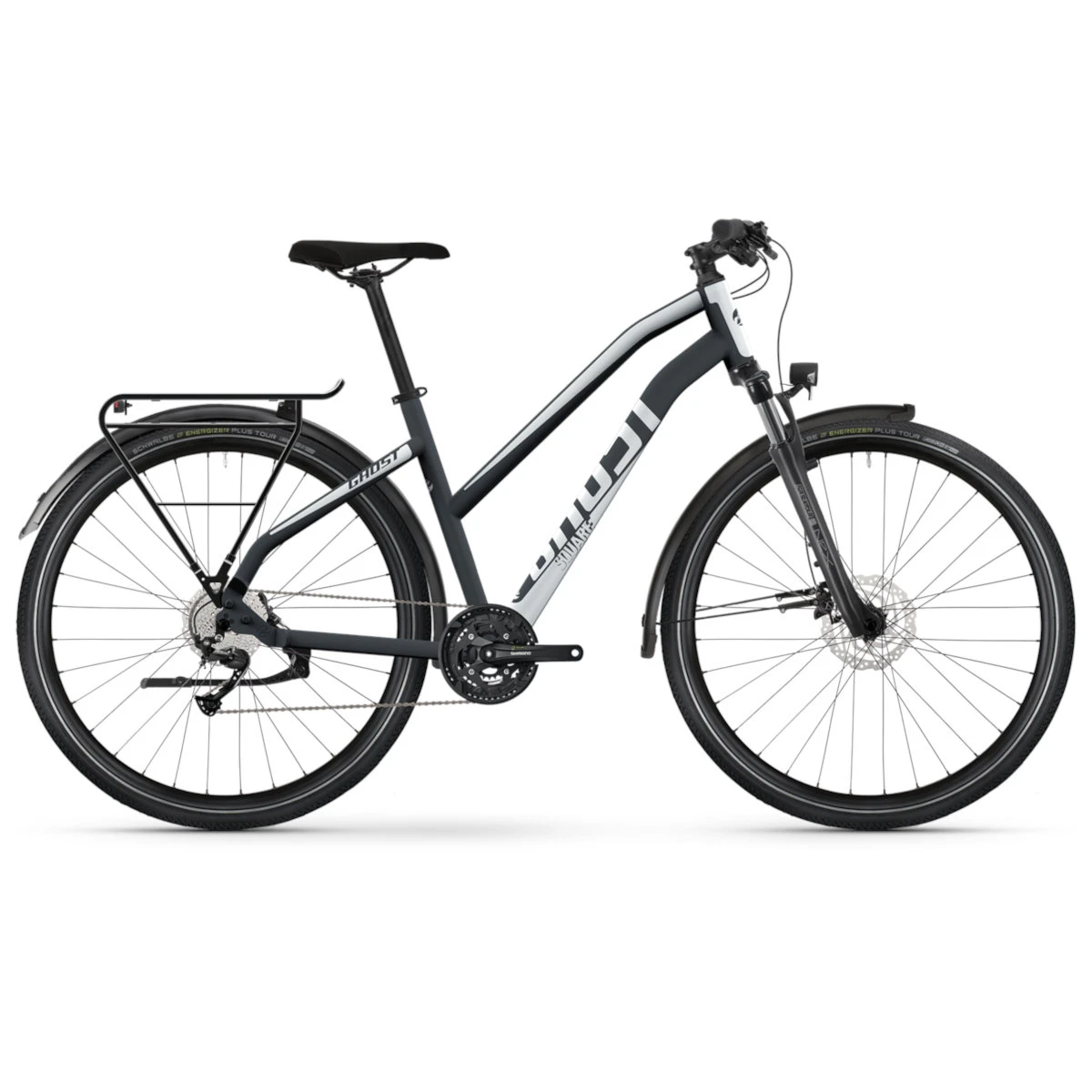 Ghost SQUARE TREKKING Essential Mid - Women Touring Bike - 2023 - Metallic Black / Urban Grey Matt 1 Ghost SQUARE TREKKING Essential Mid - Women Touring Bike - 2023 - Metallic Black / Urban Grey Matt