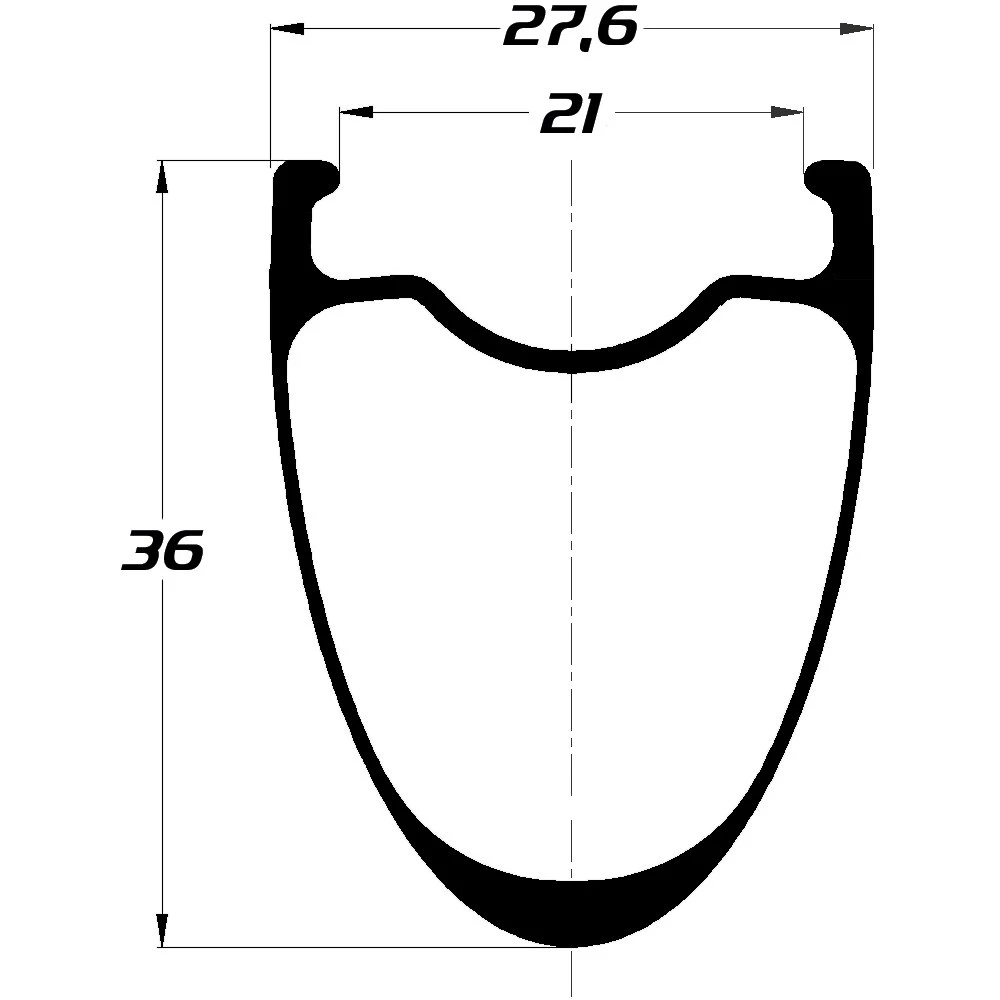 DUKE Baccara 36C Ultra Disc Clincher Rim - 2mm Offset - 21-622 - 24 Holes 2 DUKE Baccara 36C Ultra Disc Clincher Rim - 2mm Offset - 21-622 - 24 Holes - Image 2