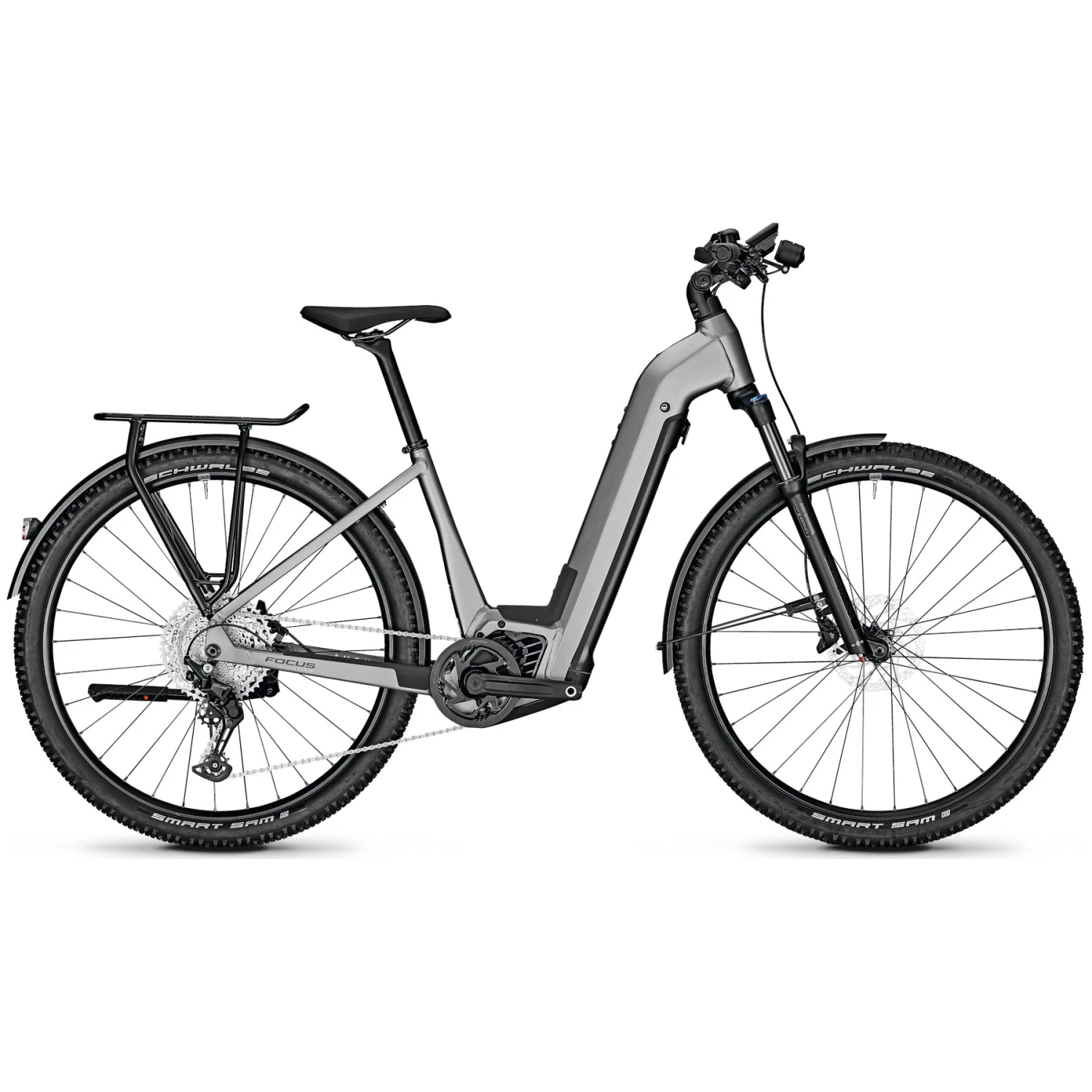 FOCUS AVENTURA² 6.8 Wave - 29" Easy Entry Electric Trekking Bike - 2023 - Toronto Grey 1 FOCUS AVENTURA² 6.8 Wave - 29" Easy Entry Electric Trekking Bike - 2023 - Toronto Grey