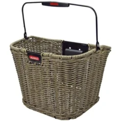 KLICKfix Structura Retro Handlebar Bike Basket 0375 - Olive-brown