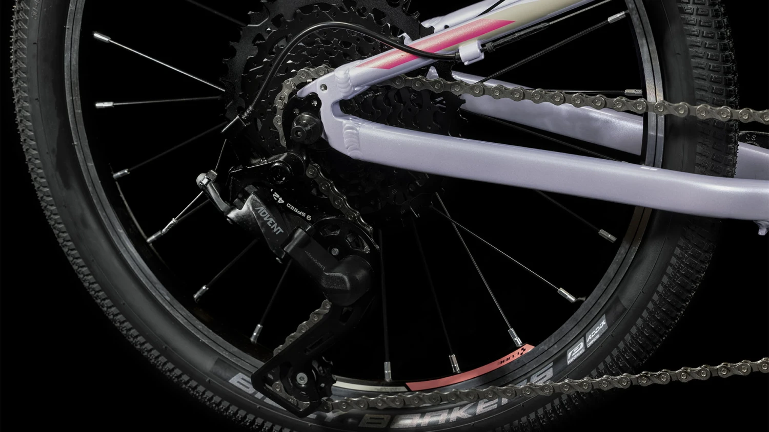 CUBE ACID 200 SLX - 20" Children's Bike - 2023 - Violet / Coral 6 CUBE ACID 200 SLX - 20" Children's Bike - 2023 - Violet / Coral - Image 6