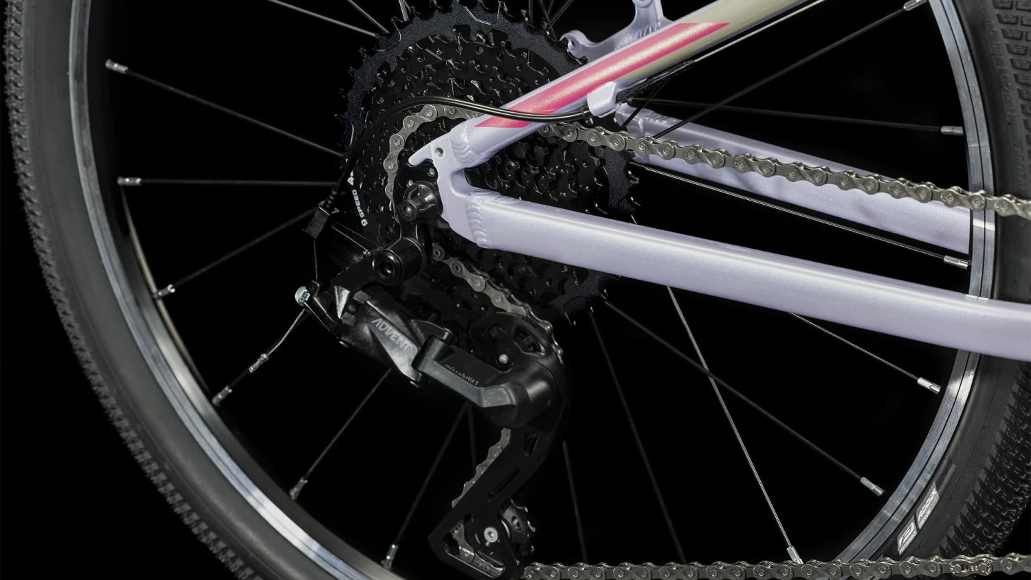 CUBE ACID 240 SLX - 24" Children's Bike - 2023 - Violet / Coral 7 CUBE ACID 240 SLX - 24" Children's Bike - 2023 - Violet / Coral - Image 7