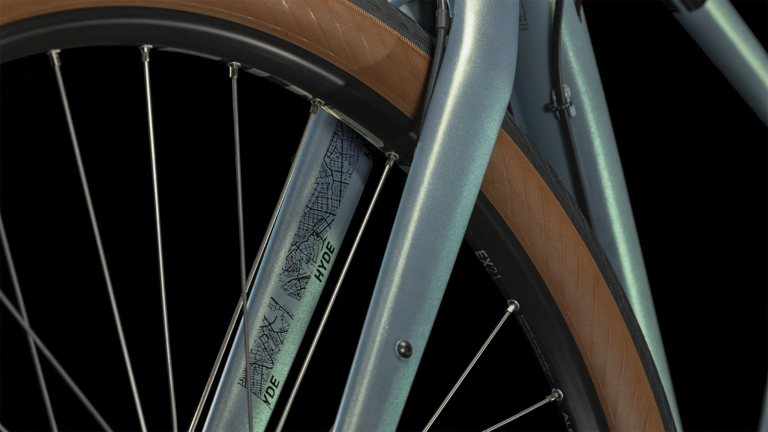 CUBE HYDE Pro - 29" City-Bike - 2023 - Metalgreen / Black 8 CUBE HYDE Pro - 29" City-Bike - 2023 - Metalgreen / Black - Image 8