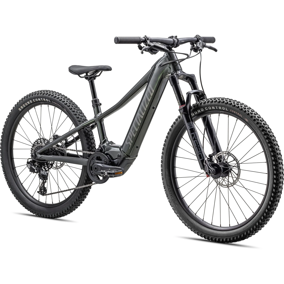 Specialized TURBO LEVO SL - Kids E-Mountainbike - 2023 - Gloss Oak Green Metallic / Limestone / Satin Smoke 3 Specialized TURBO LEVO SL - Kids E-Mountainbike - 2023 - Gloss Oak Green Metallic / Limestone / Satin Smoke - Image 3