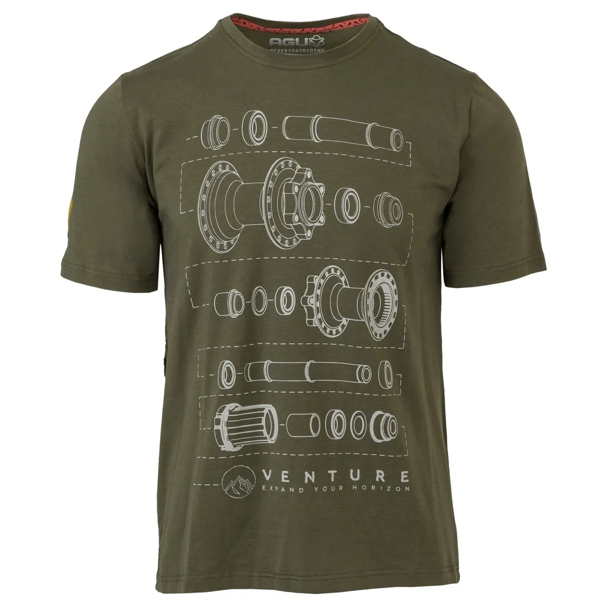 AGU Venture Casual Performer T-Shirt Unisex - Army Green 3 AGU Venture Casual Performer T-Shirt Unisex - Army Green - Image 3