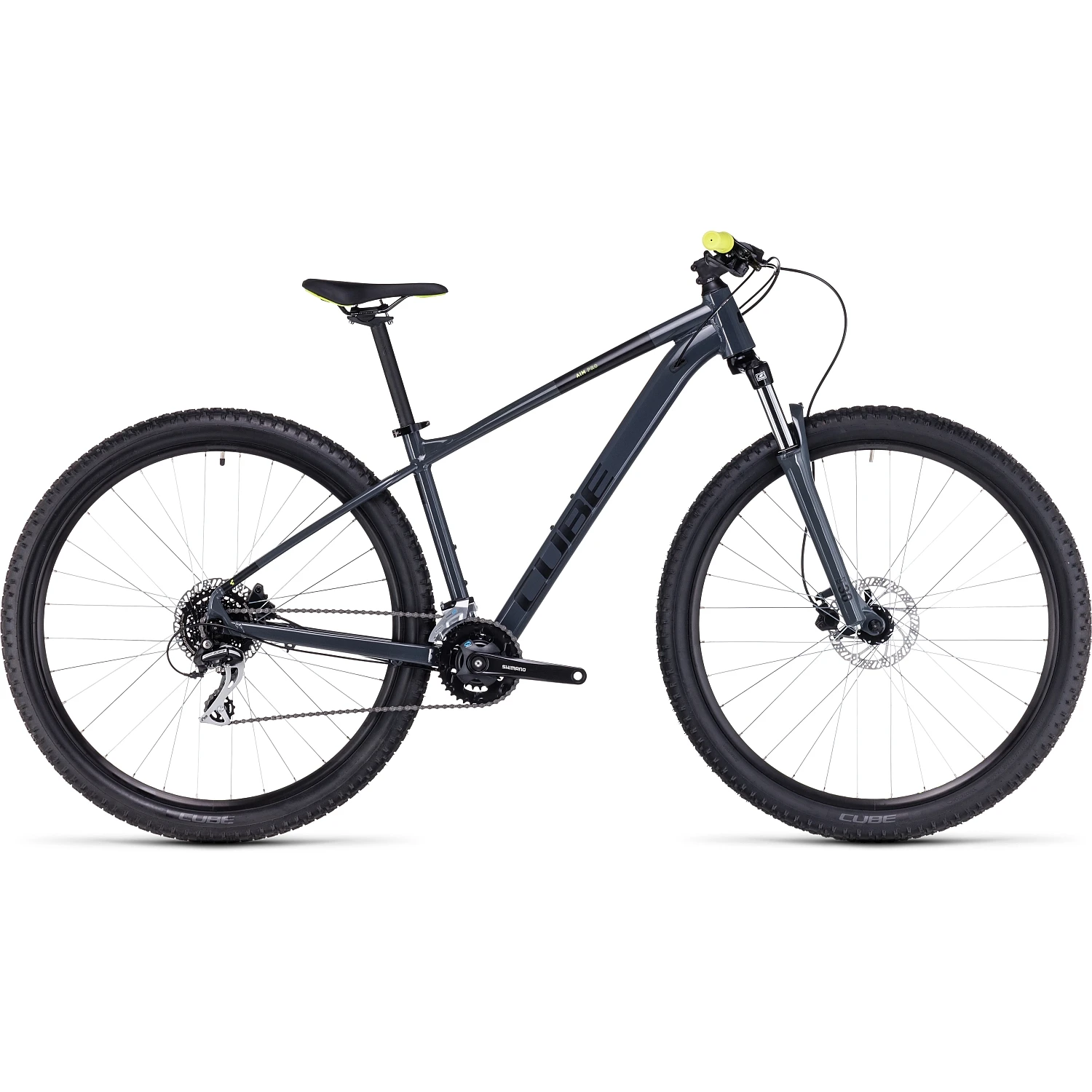 CUBE AIM Pro - Mountainbike - 2023 - Grey / Flashyellow A00 1 CUBE AIM Pro - Mountainbike - 2023 - Grey / Flashyellow A00