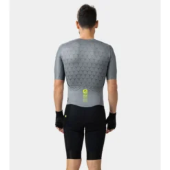 ALE Alé R-EV1 Hive Short Sleeve Skinsuit - Grey 11 ALE Alé R-EV1 Hive Short Sleeve Skinsuit - Grey -Bike Sale Shop ale r ev1 hive short sleeve skinsuit grey 15 1458218 1472745