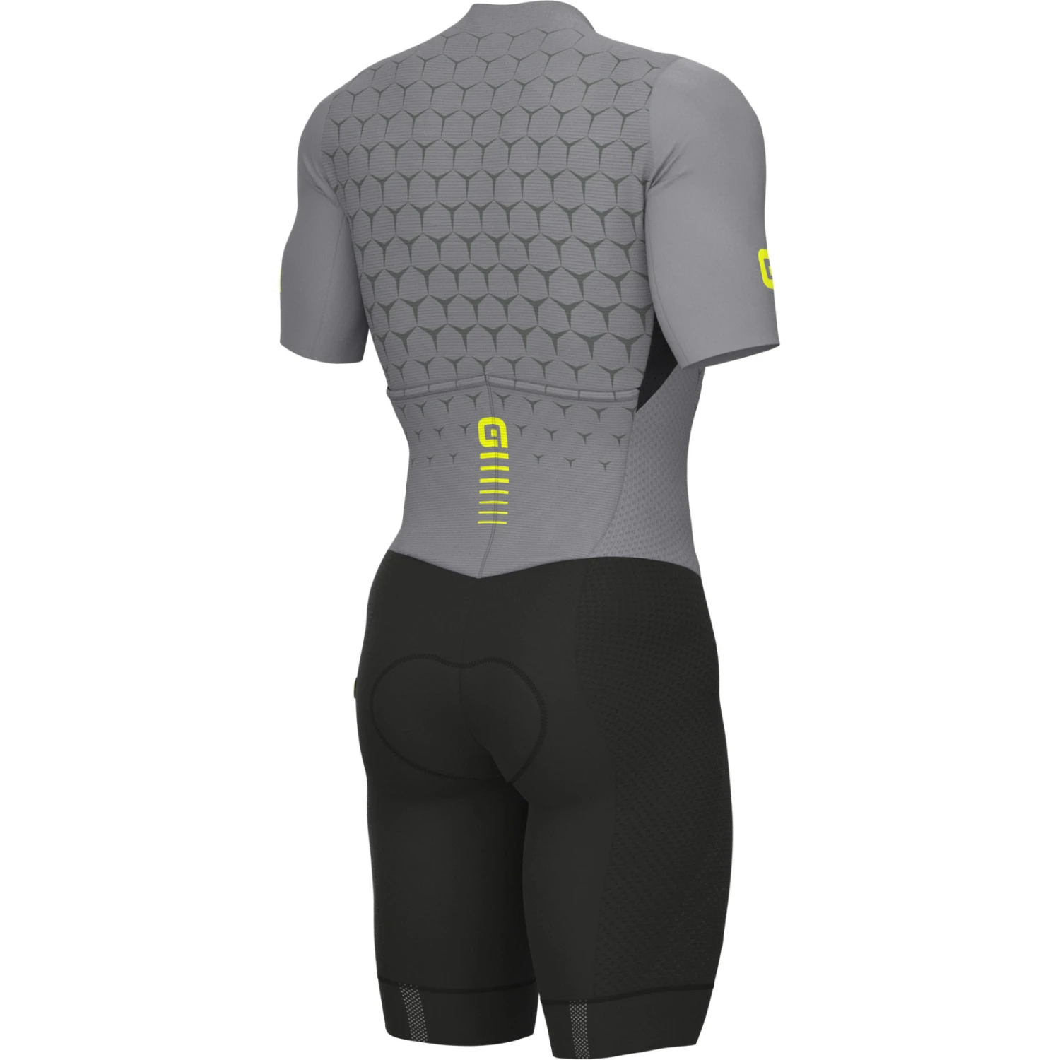 ALE Alé R-EV1 Hive Short Sleeve Skinsuit - Grey 2 ALE Alé R-EV1 Hive Short Sleeve Skinsuit - Grey - Image 2