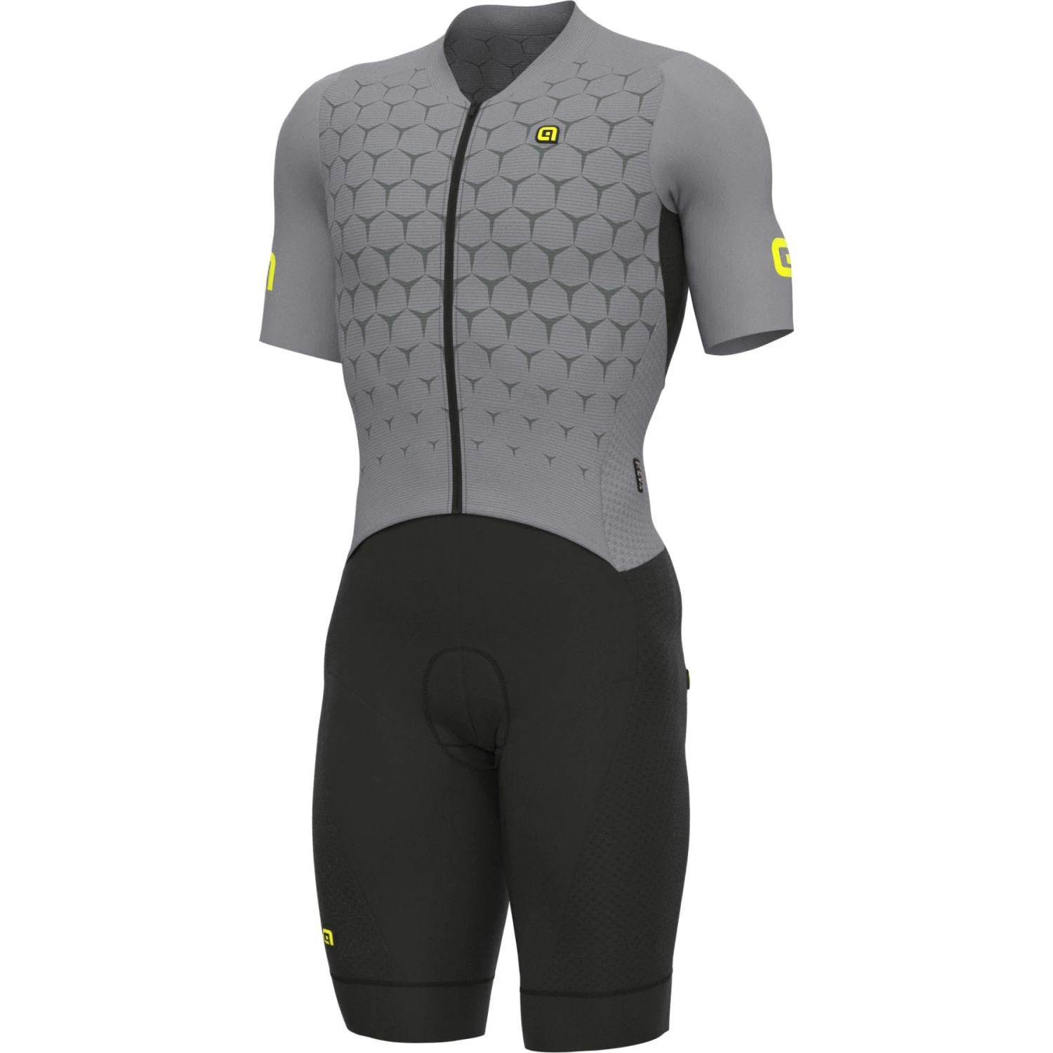 ALE Alé R-EV1 Hive Short Sleeve Skinsuit - Grey 1 ALE Alé R-EV1 Hive Short Sleeve Skinsuit - Grey