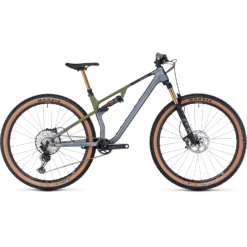CUBE AMS ONE11 C:68X TM - 29" Carbon Mountainbike - 2023 - Flashgrey / Olive