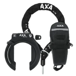AXA Block XXL Frame Lock + ULC 100 Chain Lock + Saddle Bag - Black