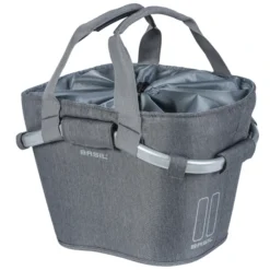 Basil 2Day Carry All Front Basket - Grey