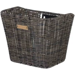 Basil Bremen Rattan Look FM Front Wheel Basket 25L - Dark Brown