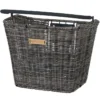 Basil Bremen Rattan Look KF Front Wheel Basket 27L - Dark Brown