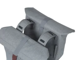 Basil City Double Bag - Grey -Bike Sale Shop basil city double bicycle bag 28 32 liter grey mel b 878485