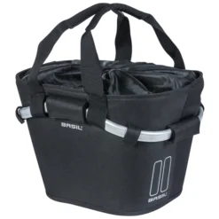 Basil Classic Carry All Front Basket - Black