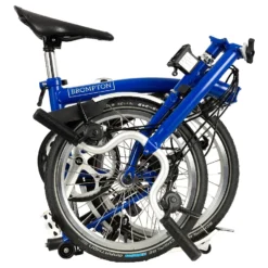 Brompton C Line Explore - 6-Speed - High Bar - Telescopic Seatpost - Rear Rack & Dynamo - 16" Folding Bike - 2022 - Picadilly Blue Matt -Bike Sale Shop c line explore 6 speed high bar extended seatpost dynamo picadilly blue matt 3 1214517 3