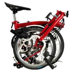 Brompton C Line Explore - 6-Speed - High Bar - Telescopic Seatpost - 16" Folding Bike - 2022 - House Red Matt -Bike Sale Shop c line explore 6 speed high bar extended seatpost house red matt 3 1214166