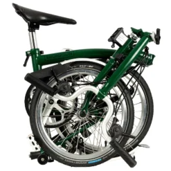 Brompton C Line Utility - 3-Speed - High Bar - Telescopic Seatpost - Dynamo - 16" Folding Bike - 2022 - Racing Green Matt -Bike Sale Shop c line explore 6 speed high bar extended seatpost racing green matt 4 1214088