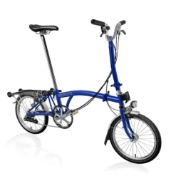 Brompton C Line Explore - 6-Speed - High Bar - Extended Seatpost - Rear Rack & Dynamo - 16" Folding Bike - 2022 - Picadilly Blue Matt