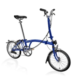 Brompton C Line Explore - 6-Speed - High Bar - Telescopic Seatpost - 16" Folding Bike - 2022 - Picadilly Blue Matt