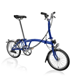 Brompton C Line Explore - 6-Speed - Mid Bar - Standard Seatpost - Dynamo - 16" Folding Bike - 2022 - Picadilly Blue Matt