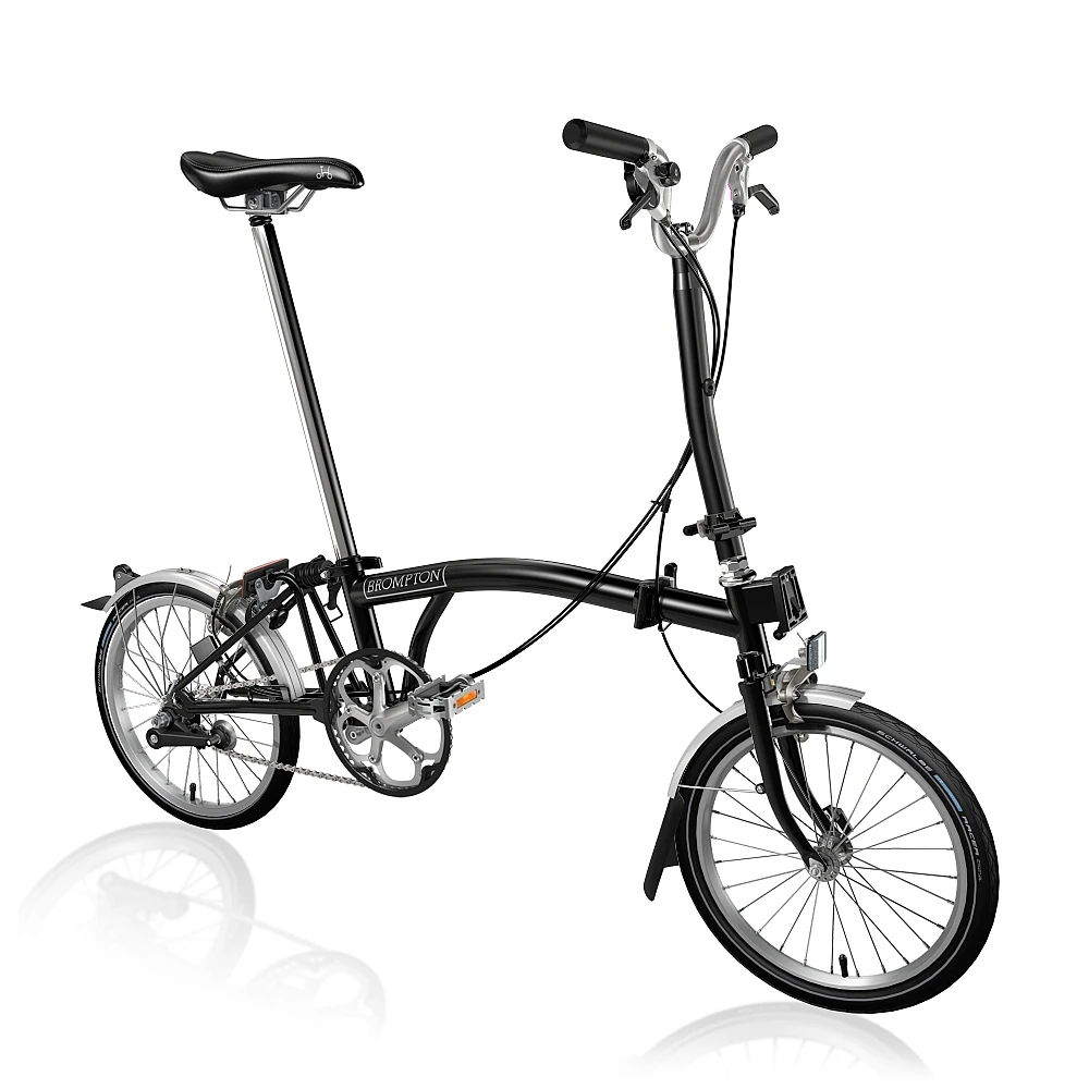 Brompton C Line Utility - 3-Speed - High Bar - Extended Seatpost - 16" Folding Bike - 2022 - Black Matt 1 Brompton C Line Utility - 3-Speed - High Bar - Extended Seatpost - 16" Folding Bike - 2022 - Black Matt