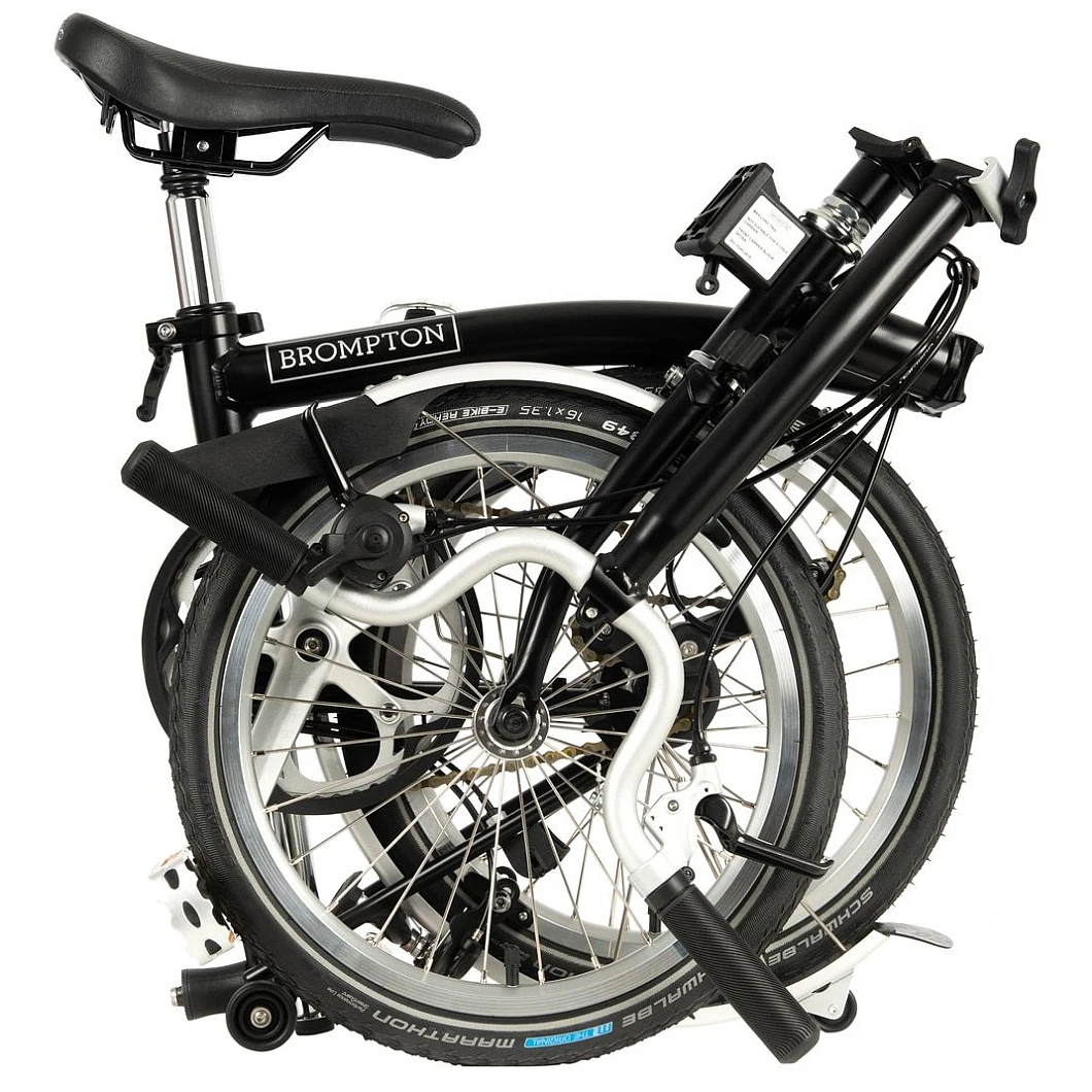 Brompton C Line Utility - 3-Speed - High Bar - Extended Seatpost - 16" Folding Bike - 2022 - Black Matt 3 Brompton C Line Utility - 3-Speed - High Bar - Extended Seatpost - 16" Folding Bike - 2022 - Black Matt - Image 3