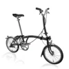 Brompton C Line Utility - 3-Speed - High Bar - Telescopic Seatpost - 16" Folding Bike - 2022 - Black Matt