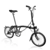 Brompton C Line Utility - 3-Speed - High Bar - Telescopic Seatpost - Dynamo - 16" Folding Bike - 2022 - Black Matt