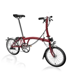 Brompton C Line Utility - 3-Speed - Low Bar - Standard Seatpost - Dynamo - 16" Folding Bike - 2022 - House Red Matt