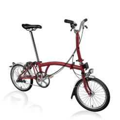 Brompton C Line Utility - 3-Speed - Mid Bar - Standard Seatpost - Dynamo - 16" Folding Bike - 2022 - House Red Matt