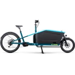 CUBE CARGO SPORT DUAL HYBRID 1000 - Electric Cargo Bike - 2023 - Blue / Lime