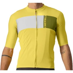 Castelli Prologo 7 Jersey - Passion Fruit/ivory-avocado Green 782