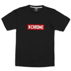 CHROME Horizontal Red Logo Tee - Black/red
