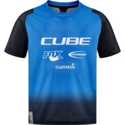 CUBE VERTEX Jersey Kids ROOKIE X Actionteam Short Sleeve - Black'n'blue