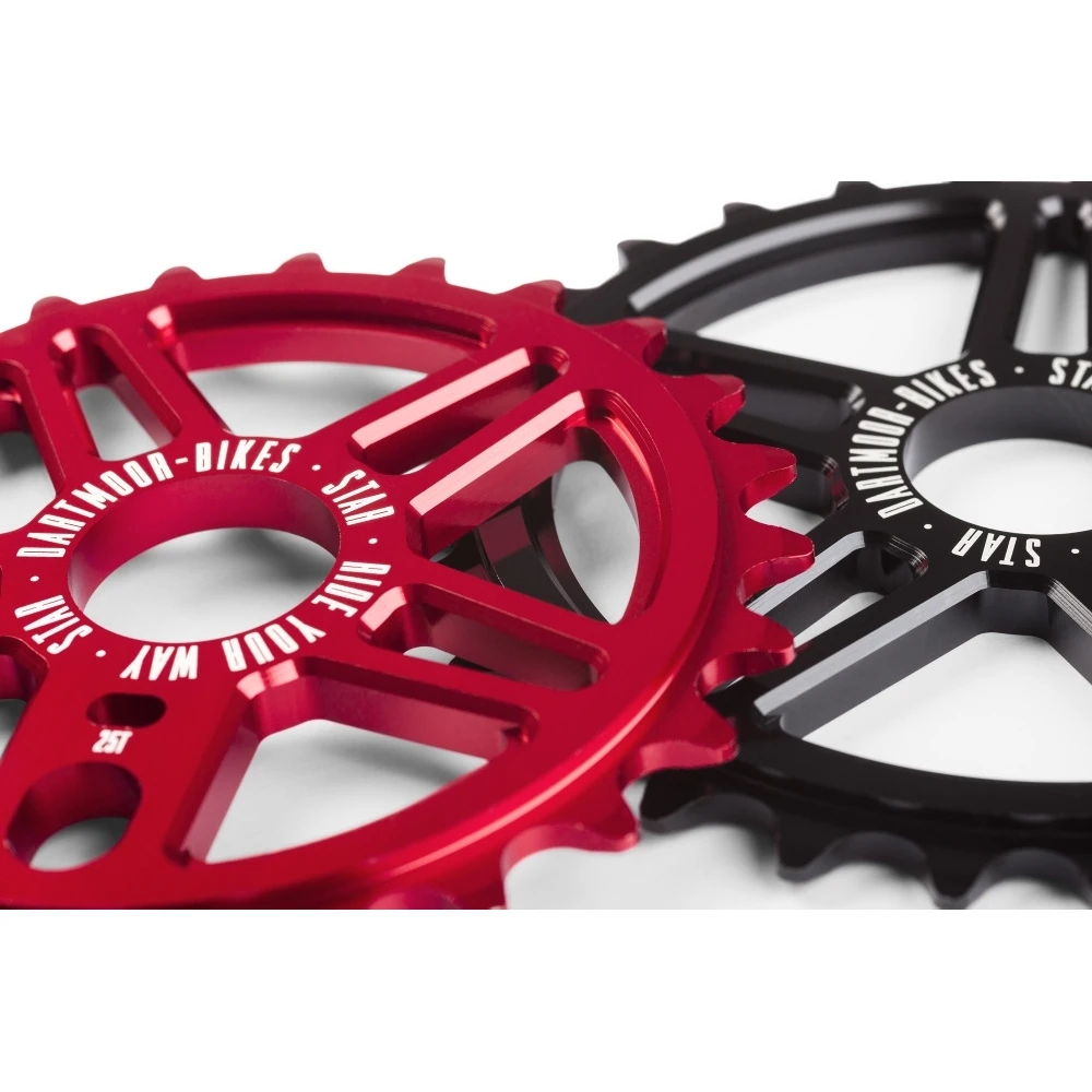 Dartmoor Peacock Chainring - BMX/Dirt | Singlespeed - 28 Teeth | Red 2 Dartmoor Peacock Chainring - BMX/Dirt | Singlespeed - 28 Teeth | Red - Image 2