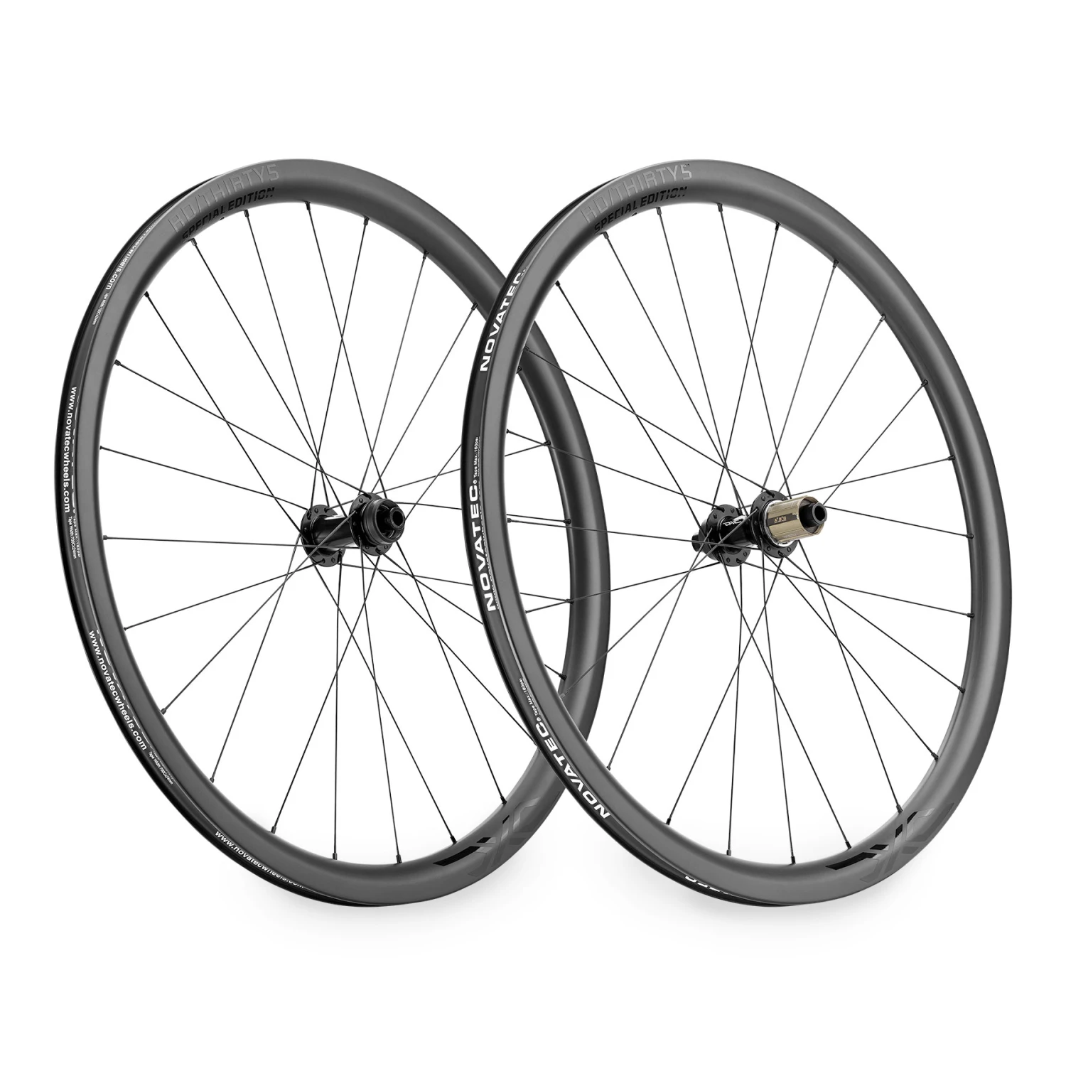 DXC RD/THIRTY5 By Novatec® Wheelset - 28" | Carbon | Clincher | Centerlock | Special Edition - 12x100mm | 12x142mm - HG-EV | Black 1 DXC RD/THIRTY5 By Novatec® Wheelset - 28" | Carbon | Clincher | Centerlock | Special Edition - 12x100mm | 12x142mm - HG-EV | Black