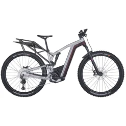 Bergamont E-TRAILSTER 130 PRO - Electric Mountain Bike - 2023 - Shiny Silver/red