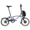 Brompton Electric C Line Explore - 6-Speed - High Bar - Telescopic Seatpost - 16" Electric Folding Bike - 2023 - Cloud Blue