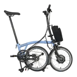 Brompton Electric C Line Explore - 6-Speed - High Bar - Extended Seatpost - 16" Electric Folding Bike - 2023 - Cloud Blue 10 Brompton Electric C Line Explore - 6-Speed - High Bar - Extended Seatpost - 16" Electric Folding Bike - 2023 - Cloud Blue -Bike Sale Shop electric c line explore 6 speed high bar extended seatpost cloud blue 3 1452445