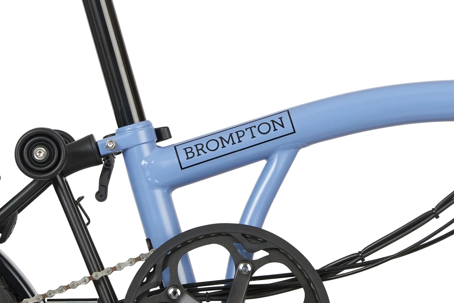 Brompton Electric C Line Explore - 6-Speed - High Bar - Extended Seatpost - 16" Electric Folding Bike - 2023 - Cloud Blue 6 Brompton Electric C Line Explore - 6-Speed - High Bar - Extended Seatpost - 16" Electric Folding Bike - 2023 - Cloud Blue - Image 6