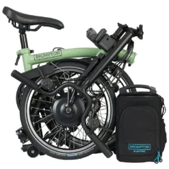 Brompton Electric C Line Explore - 6-Speed - High Bar - Telescopic Seatpost - 16" Electric Folding Bike - 2023 - Matcha Green -Bike Sale Shop electric c line explore 6 speed high bar extended seatpost matcha green 4 1452232